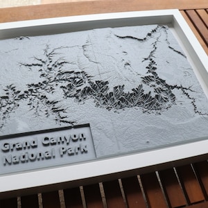 Grand Canyon National Park 3D Printed Map | Customizable | Shadow Box