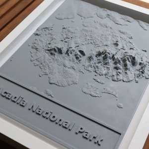 Acadia National Park 3D Printed Map | Customizable | Shadow Box