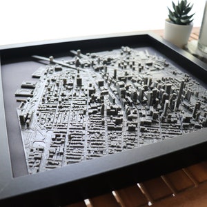 Downtown Brooklyn | Brooklyn Heights NY | 3D City Print, 13&quot; | Shadow Box Wall Hanging | Art