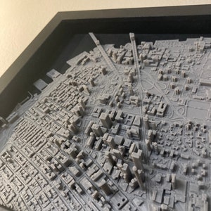 Downtown Brooklyn | Brooklyn Heights NY | 3D City Print, 9&quot; | Shadow Box Wall Hanging | Art