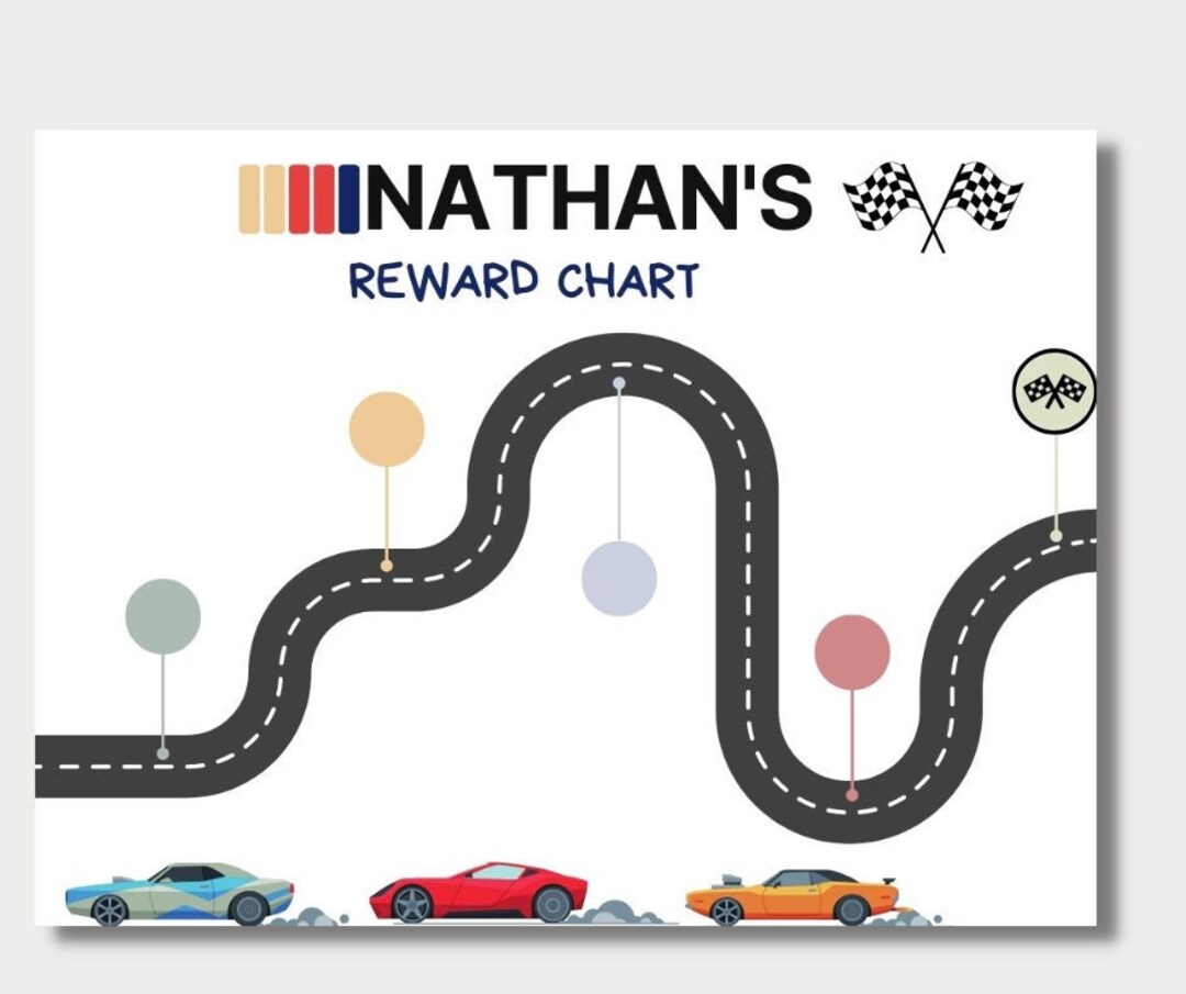 Race Car Sticker Chart Reusable Potty Training Chart for Etsy