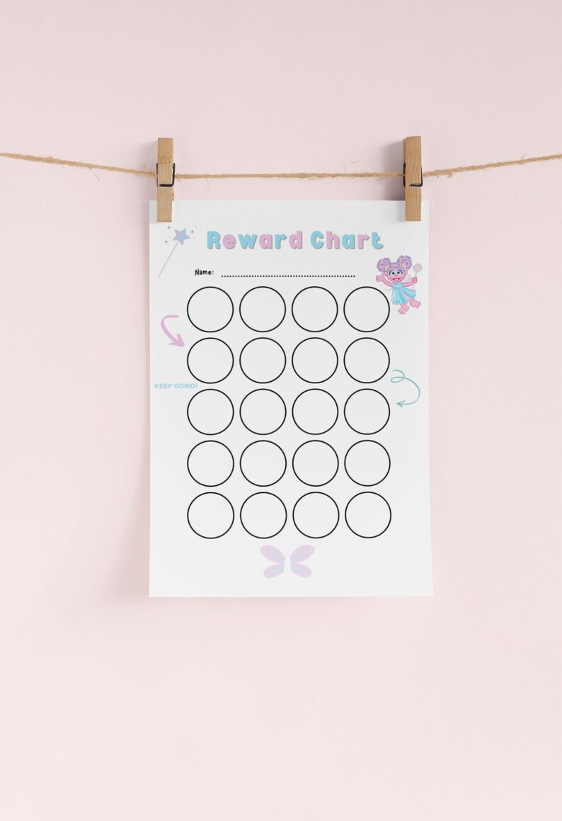 Printable Potty Training Chart for Girls Fairy Sticker Chart - Etsy
