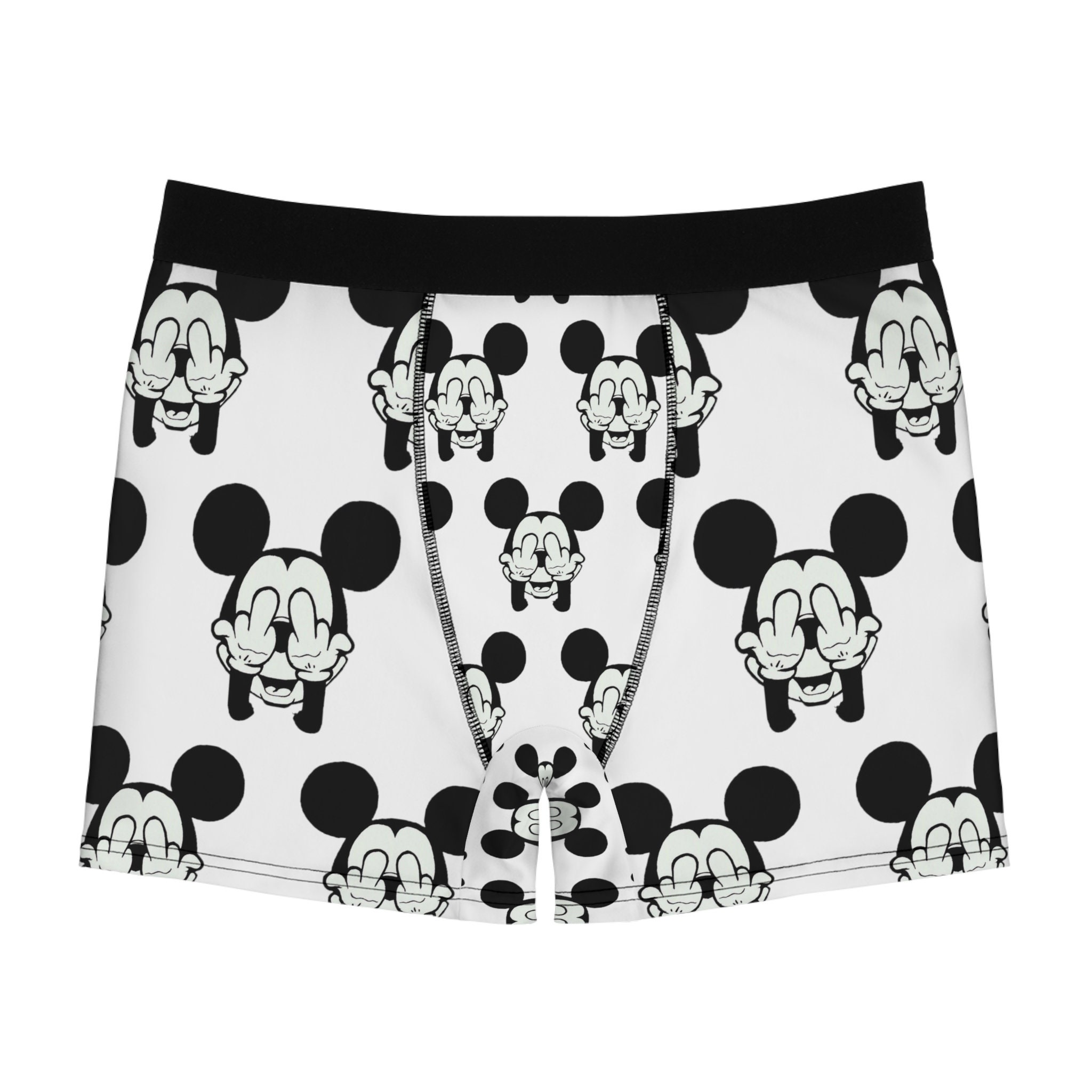 Mickey Mouse Middle Finger Men's Boxer Briefs 