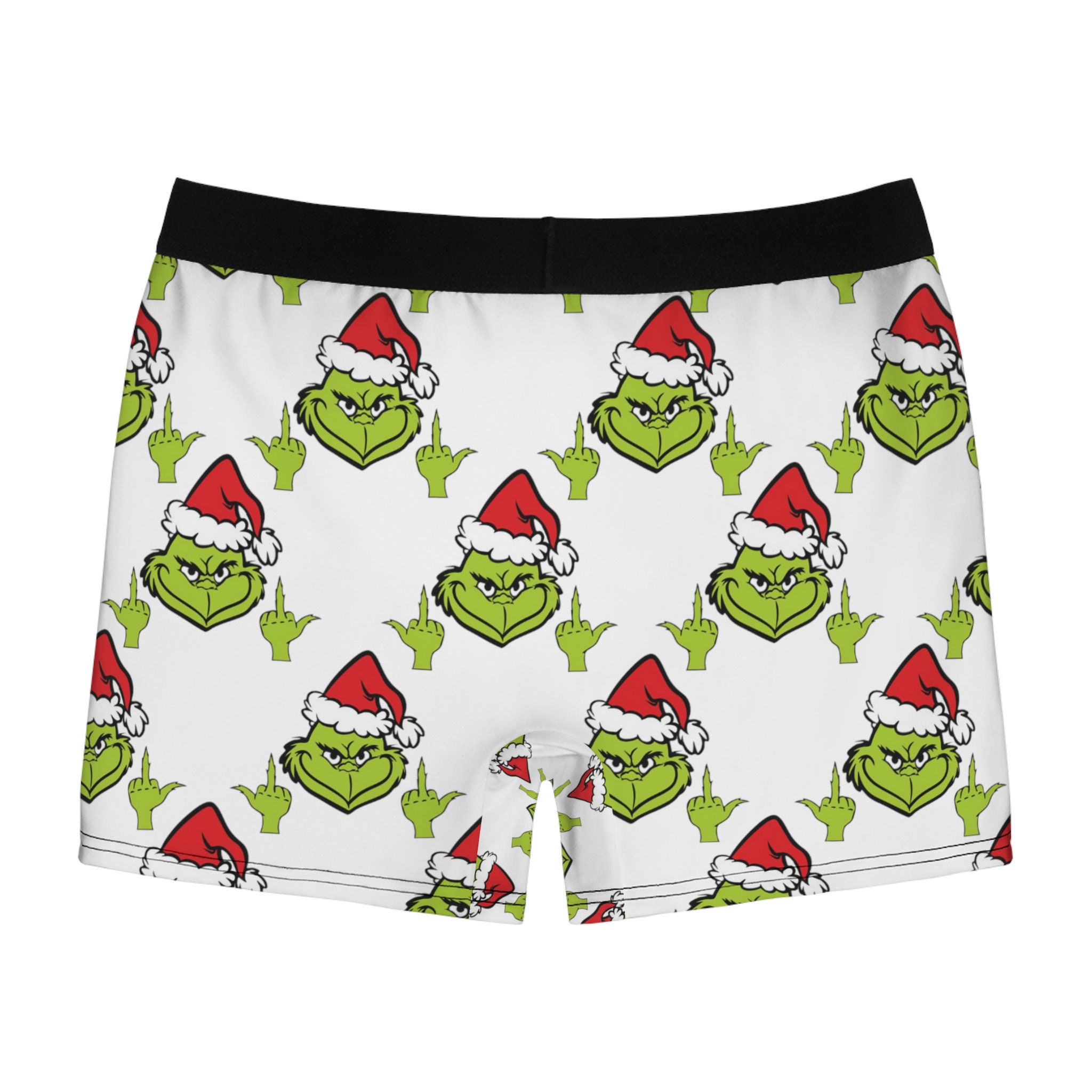 Grinch Middle Finger Men's Boxer Briefs Etsy