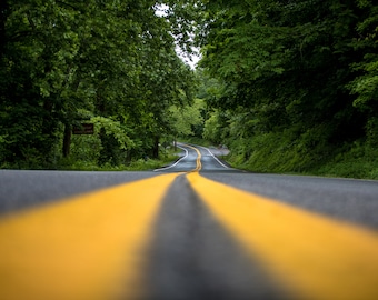 Photo de paysage de West Virginia Mountain Road (fichier numérique)