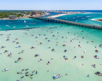 Impression sur toile Crab Island Sunrise : photographie de plage de Destin en Floride