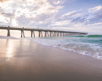 Navarre Beach Pier Canvas Print: Florida Sunrise Photography