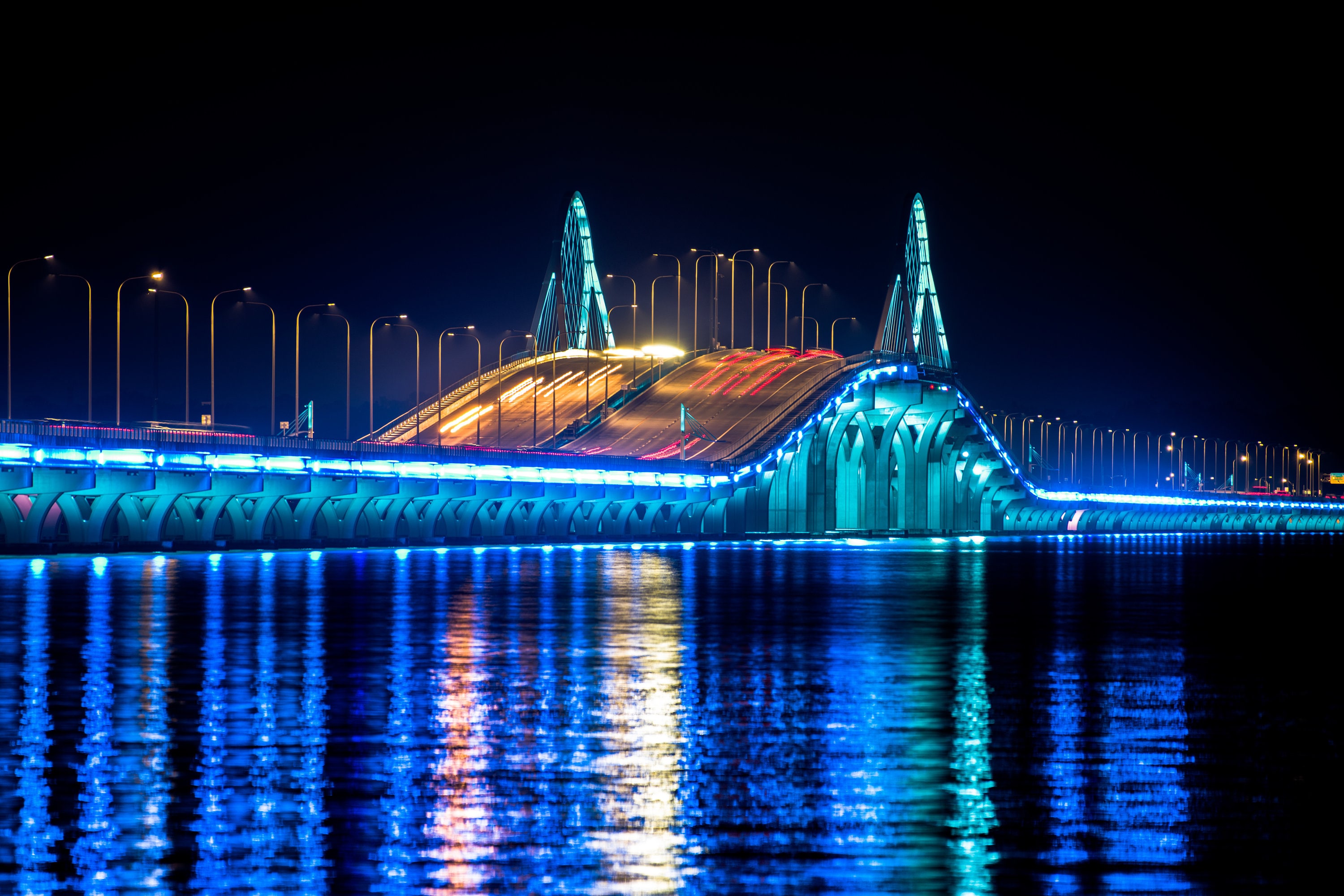 Pensacola Bay Bridge Canvas Print: Sunset Photography, Florida
