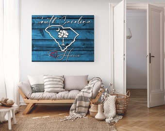 South Carolina Home Canvas: SC State Pride Wall Art