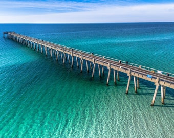 Navarre Beach Pier Canvas Print: Florida Sunrise Photography