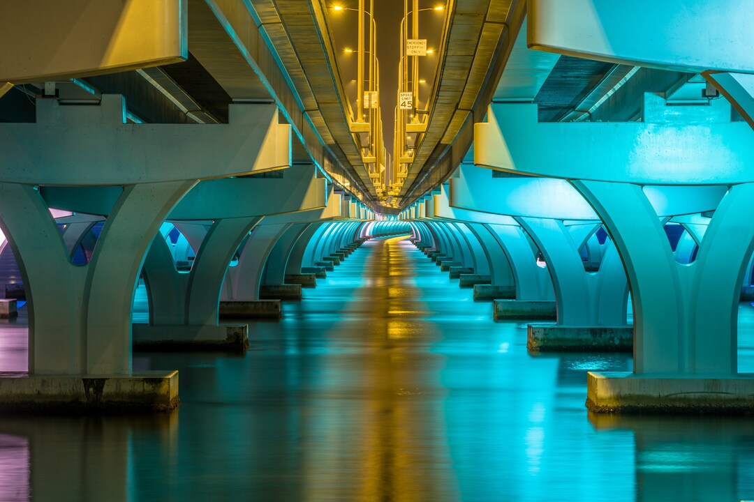 Pensacola Bay Bridge Wall Art Large Canvas Wall Decor Etsy