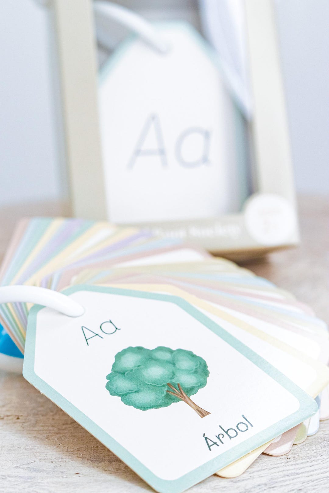 Spanish Alphabet Flash Cards for Kids, Spanish ABC, Preschool Learning ...