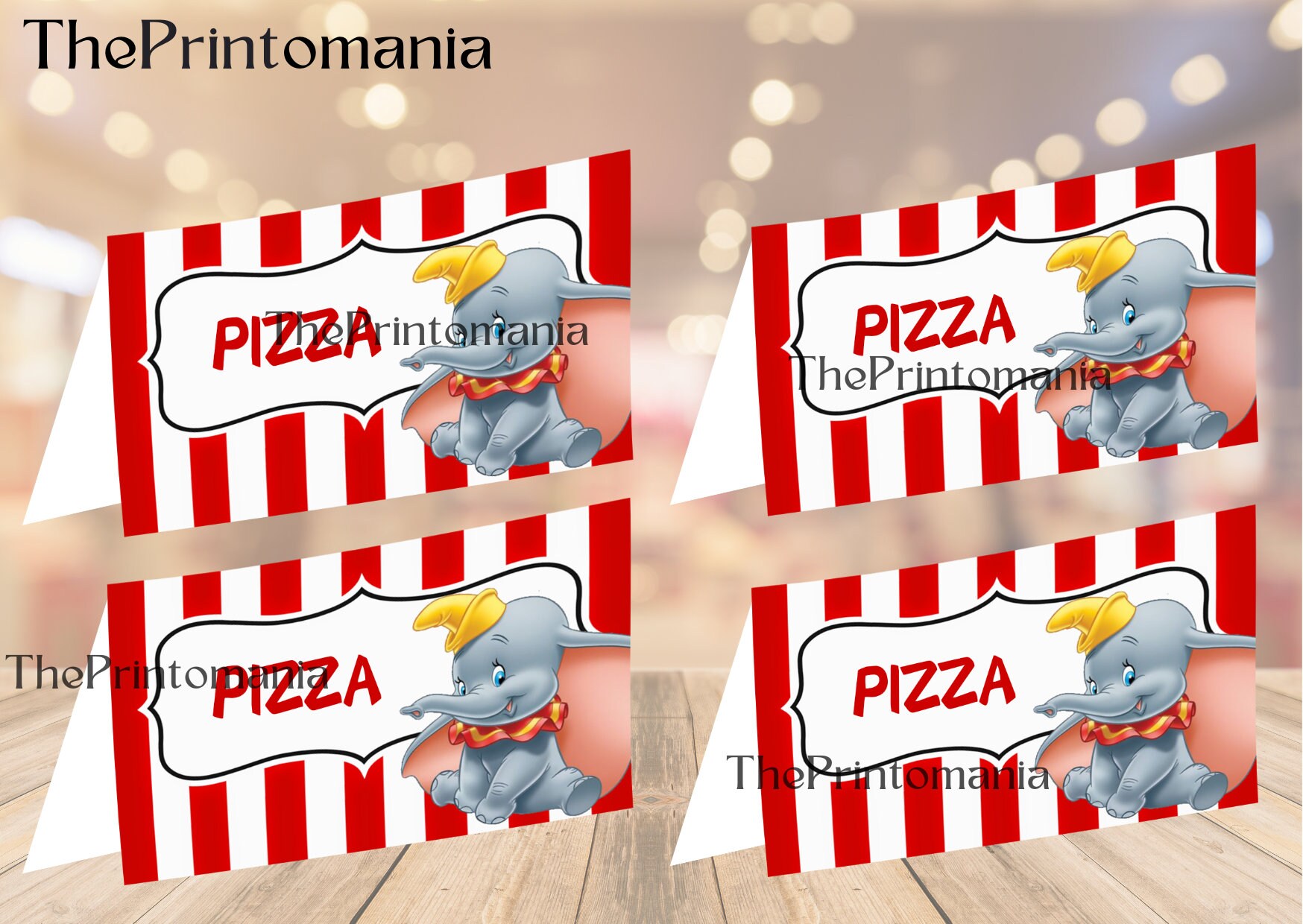 Dumbo Food Tents Labels Dumbo Theme Party Supplies Dumbo Etsy