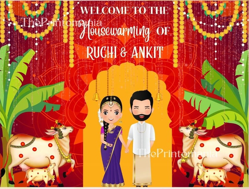 Indian Housewarming Poster Gruha Pravesam Sign & Griha Pravesh