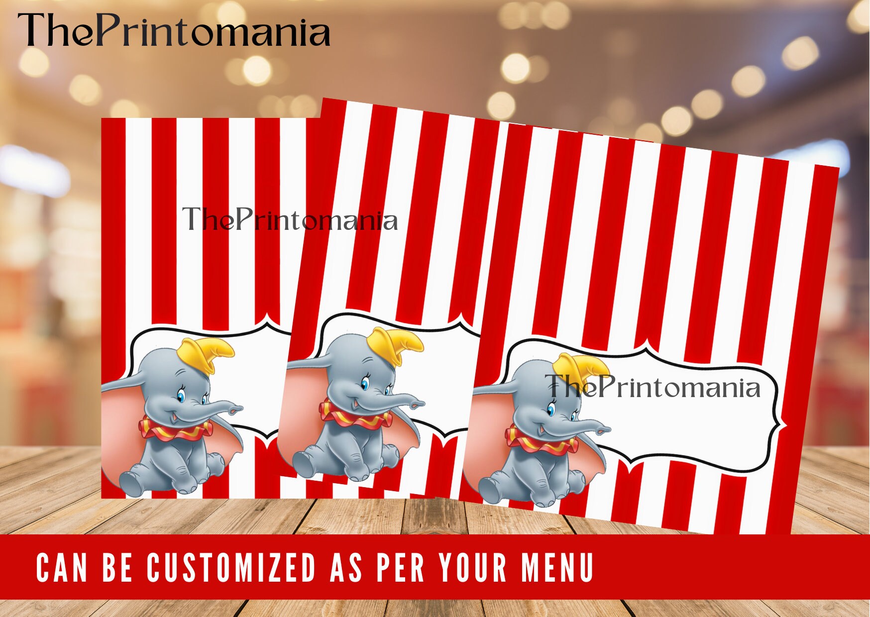 Dumbo Food Tents Labels Dumbo Theme Party Supplies Dumbo Etsy