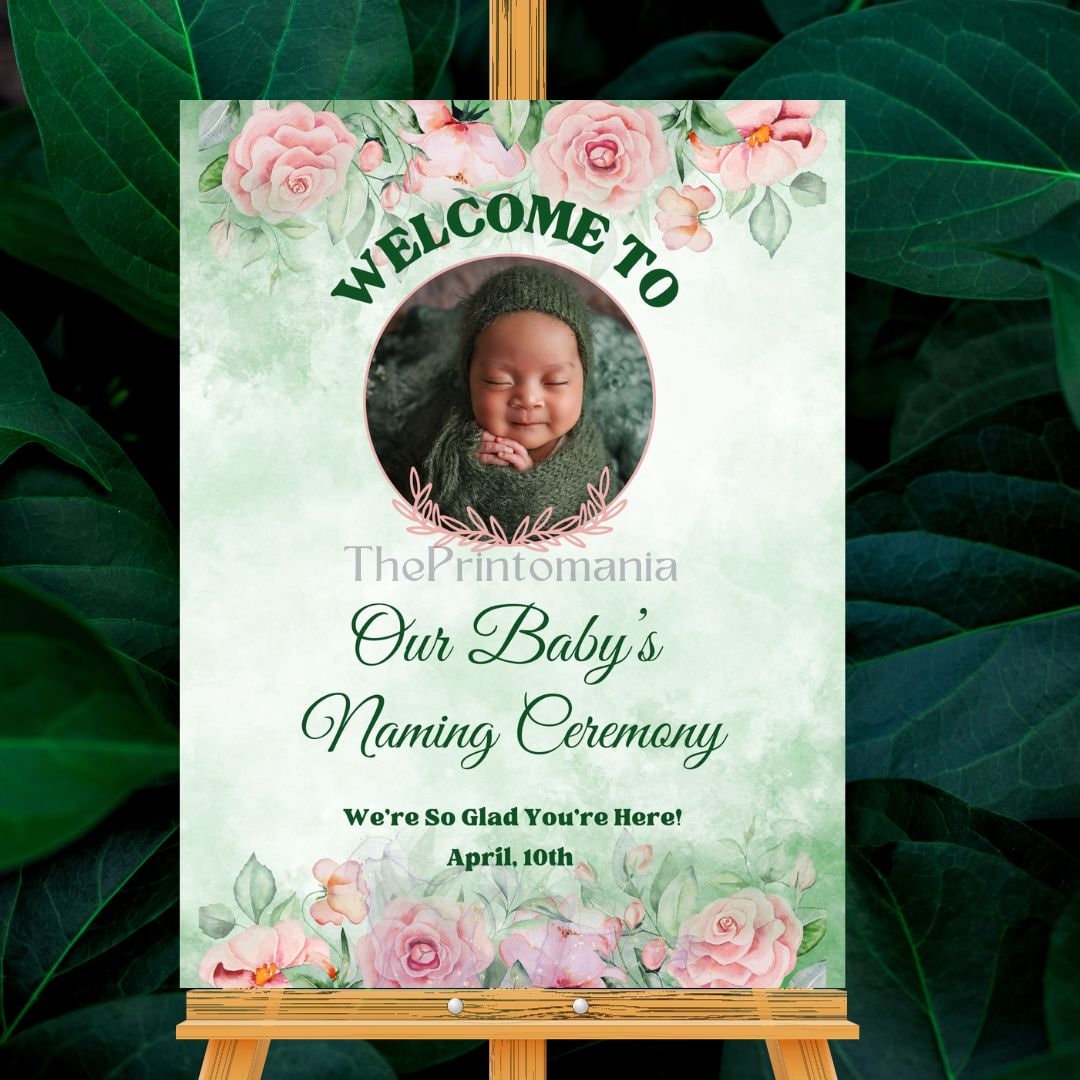 Baby Naming Sign Naming Ceremony Entry Sign Cradle Ceremony