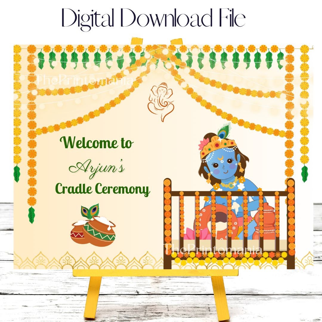 Editable Cradle Sign Naming Ceremony Entry Sign Cradle Ceremony