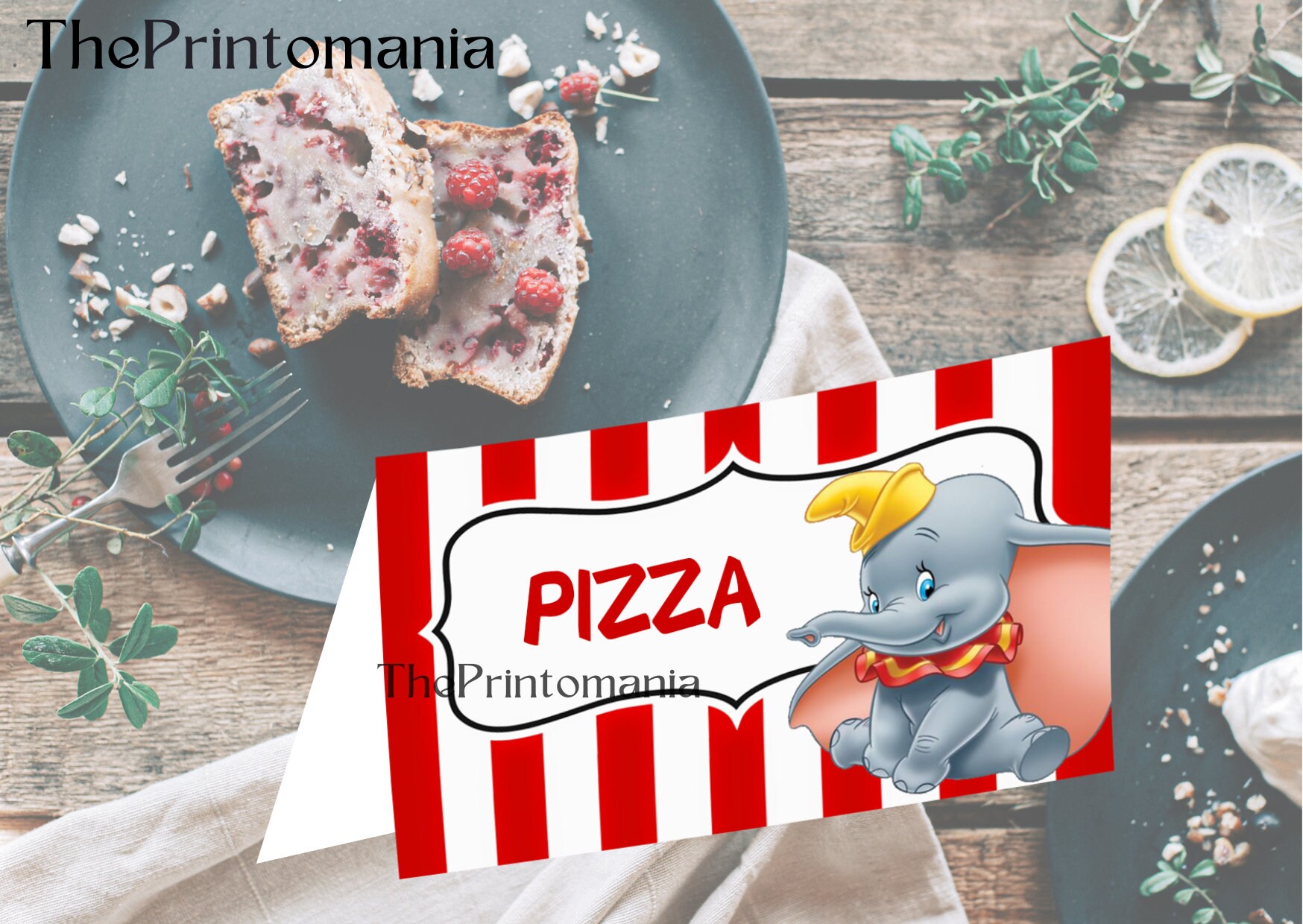 Dumbo Food Tents Labels Dumbo Theme Party Supplies Dumbo Etsy