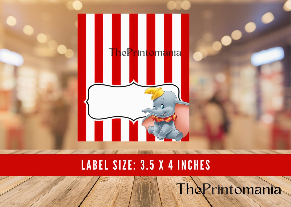 Dumbo Food Tents Labels Dumbo Theme Party Supplies Dumbo Etsy