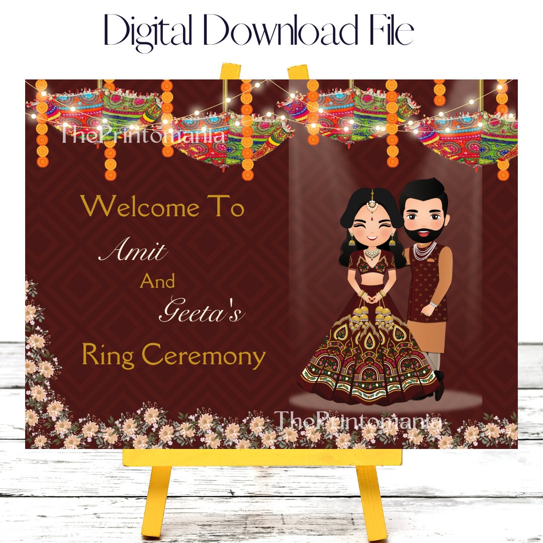 Ring Ceremony Welcome Signs as Welcome to Our Engagement Sign, Indian Ring  Ceremony Easel Signage & Welcome Board Engagement Welcome Signage - Etsy |  Engagement invitations, Engagement party signs, Fun wedding invitations