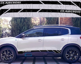 Best Pair of Sport Side Stripes Decal Sticker Vinyl Compatible with C5 Aircross Hybrid 2020