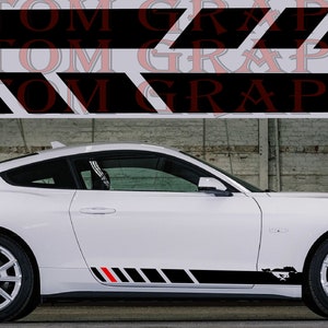 2 colori Nuovo esclusivo Sport Sticker Decal Sportello laterale per mustang