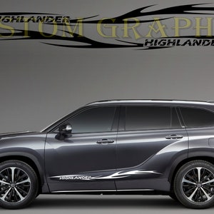 2 colori Nuovo esclusivo Sport Sticker Decal Sportello laterale per Toyota Highlander