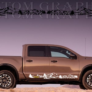 2 colori Nuovo esclusivo Sport Sticker Decal Sportello laterale per Nissan Titan