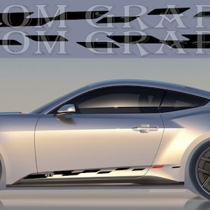 Sport Sticker Decal Side Door Stripes Compatible with Ford Mustang GT 2024