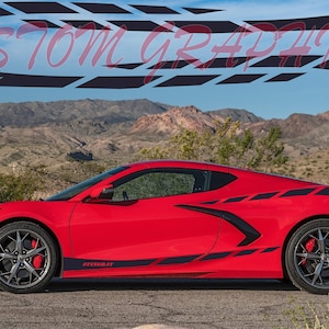 2 colori Nuovo esclusivo Sport Sticker Decal Sportello laterale per Corvette C8 Stingray