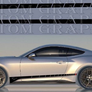 Ford Mustang GT 2024 Side Door Stripes: Sport Decal Sticker