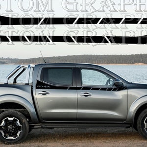 2 colori Nuovo esclusivo Sport Sticker Decal Sportello laterale per Nissan Navara Double Cab Pro-4x