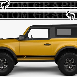 2 colori Nuovo esclusivo Sport Sticker Decal Sportello laterale per Bronco