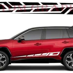2 colori Nuovo esclusivo Sport Sticker Decal Sportello laterale per Toyota Rav4