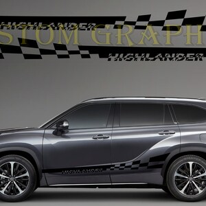 2 colori Nuovo esclusivo Sport Sticker Decal Sportello laterale per Toyota Highlander