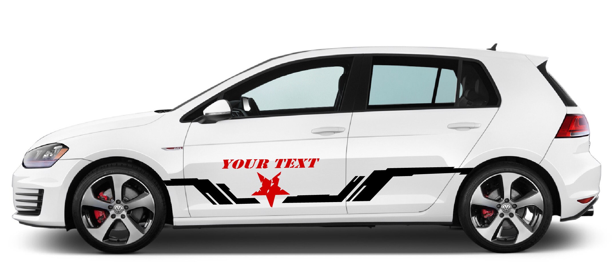 Universal Design Sport Sticker Decal Side Door Stripes Compatible With ...