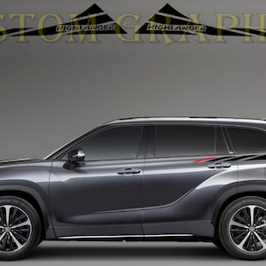 2 colori Nuovo esclusivo Sport Sticker Decal Sportello laterale per Toyota Highlander