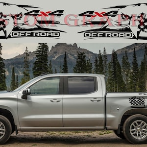 4x4 Eagle Amerikansk flagga Vinyldekal: Terrängbilsklistermärken