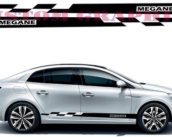 Best Custom Stripe Decal Graphic stickers Kit Compatible with Renault Megane