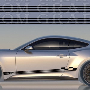 2x Side Stripe Decal Graphic Sticker Kit Compatible with Ford Mustang GT 2024