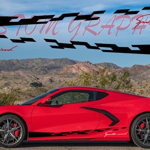 2 colori Nuovo esclusivo Sport Sticker Decal Sportello laterale per Corvette C8 Stingray