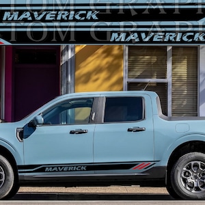 Pair of Sport Side Stripes Decal Sticker Vinyl Compatible with Ford Maverick