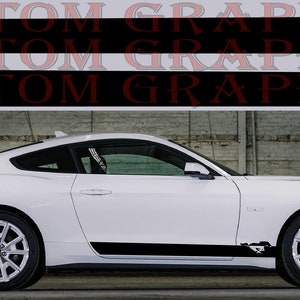 2 colori Nuovo esclusivo Sport Sticker Decal Sportello laterale per mustang