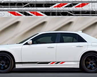New 2x body decals side stripe sticker Compatible with Chrysler 300C 300