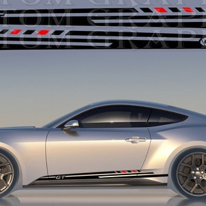 2 colori Nuovo esclusivo Sport Sticker Decal Sportello laterale per mustang