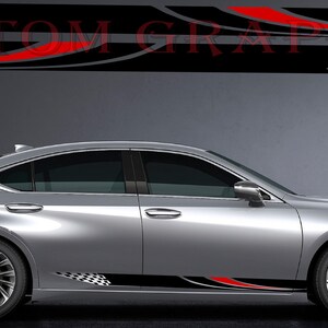 2 color Exclusive Sport Sticker Decal Side Door Stripes Compatible with Lexus ES