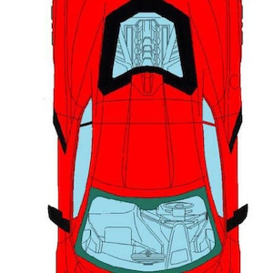 Hood Side door stripe vinyl decal graphic Compatible with Chevrolet Corvette C8