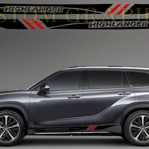 2 colori Nuovo esclusivo Sport Sticker Decal Sportello laterale per Toyota Highlander