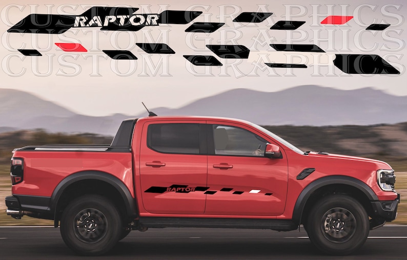 Decal Graphic Sticker Door Sport Stripe Kit Compatible With Ford Ranger ...
