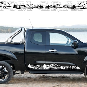 2 colori Nuovo esclusivo Sport Sticker Decal Sportello laterale per Nissan Navara King Cab